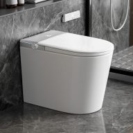   T9026A Padlón álló Monoblokk okos WC – Fényes fehér, beépített víztartállyal és bidé funkcióval