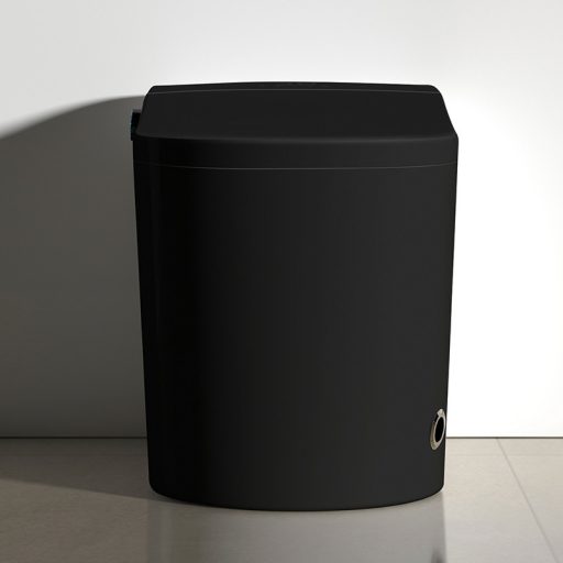 T9013 Padlón álló Monoblokk okos WC – Matt Fekete, beépített víztartállyal és bidé funkcióval