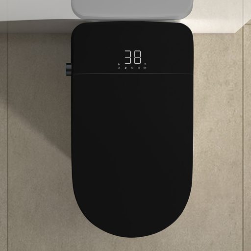 T9013 Padlón álló Monoblokk okos WC – Matt Fekete, beépített víztartállyal és bidé funkcióval