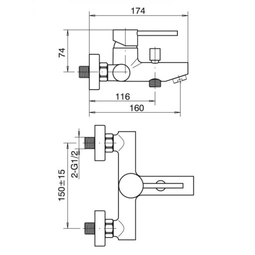 MINOTTI TUBO Kádcsaptelep