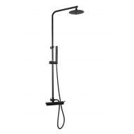   Minotti Tubo Dark Elegance zuhanyrendszer csapteleppel, matt fekete, 250 mm