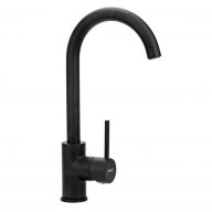   MINOTTI Tubo hattyúnyakú mosogató csaptelep, 340x180 mm, matt fekete