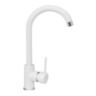   MINOTTI Tubo hattyúnyakú mosogató csaptelep, 340x180 mm, fehér