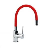   MINOTTI Tubo alacsony nyomású flexibilis mosogatócsaptelep, 325x213 mm, piros szilikon