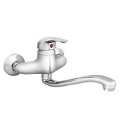   Fali mosogató csaptelep – Minotti Standard 6882-L – Króm, hosszú orvosi karral