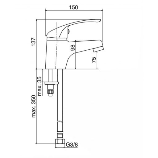 MINOTTI STANDARD mosdó csaptelep