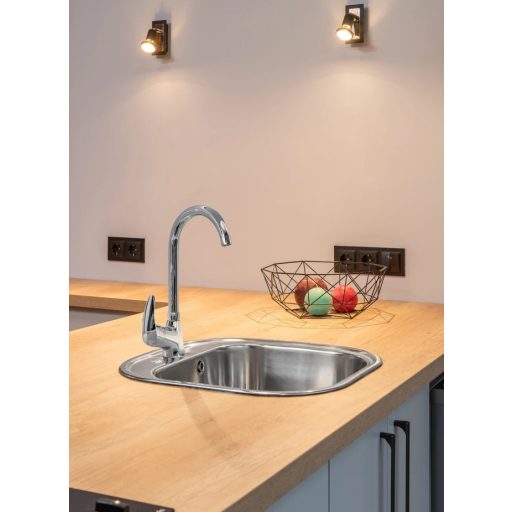 Minotti Standard Labud Magasított Konyhai Csaptelep – Extra Magasság és Időtálló Elegancia (6888)