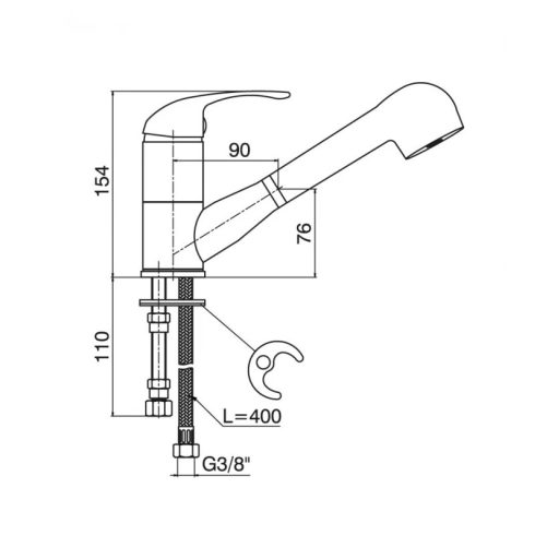 Minotti Standard Fodrász Csaptelep Kihúzható Zuhanyfejjel – Professzionális Kényelem Szalonokba 