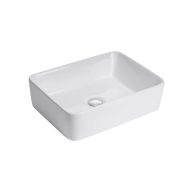   MINOTTI szögletes ráépíthető pultos mosdó, 480x370x130 mm, fehér (7005)
