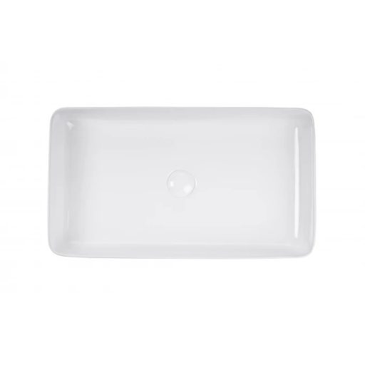 MINOTTI téglalap alakú pultra építhető mosdó, 605x355x115 mm, fehér (7010)