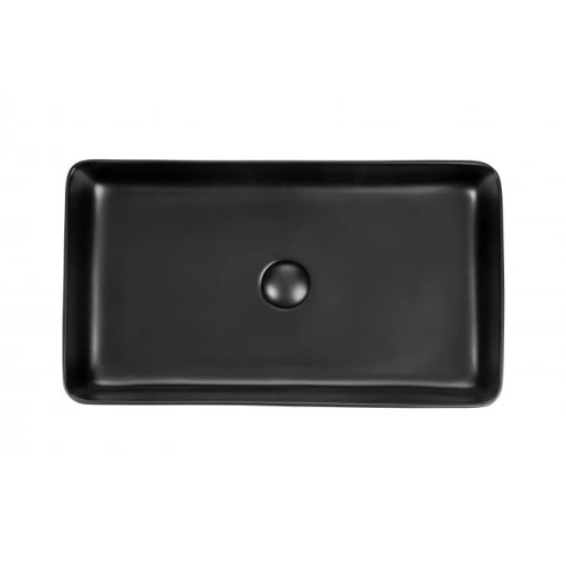 MINOTTI pultra helyezhető mosdó 605x355x115 mm, matt fekete