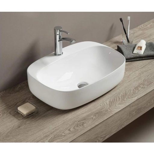 MINOTTI pultra helyezhető mosdó – 585x420x150 mm – Fehér