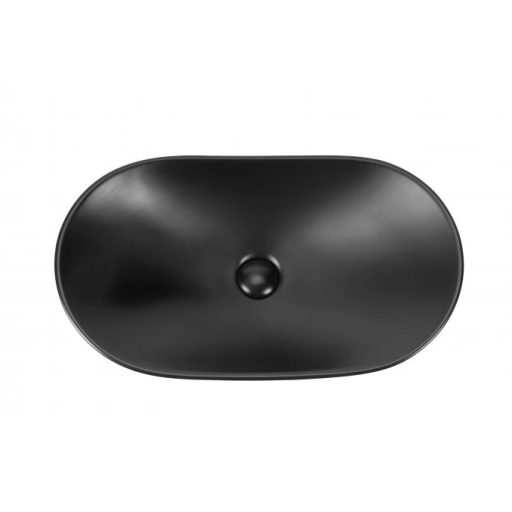 MINOTTI pultra helyezhető mosdó – 625x370x155 mm – Matt fekete