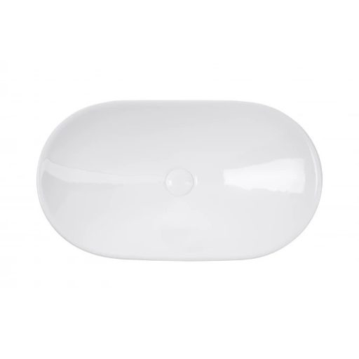 MINOTTI ovális pultra építhető mosdó, 625x370x155 mm, fehér (7030)