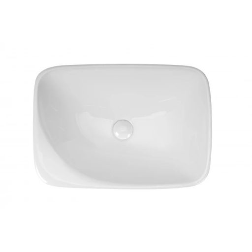 MINOTTI aszimmetrikus pultra építhető mosdó, 565x400x115 mm, fehér (7033)