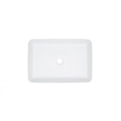 MINOTTI téglalap alakú pultra építhető mosdó, 505x340x110 mm, fehér (7036)