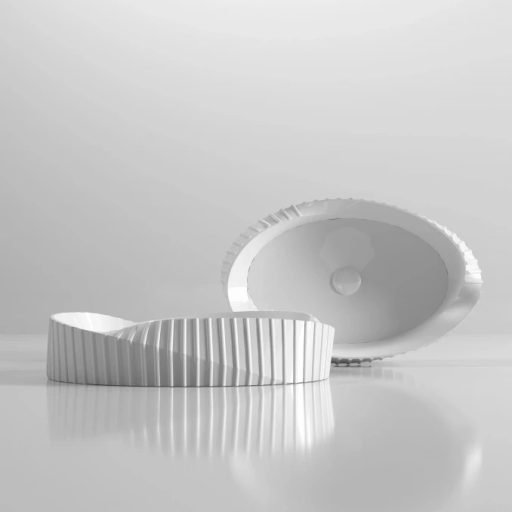 MINOTTI pultra helyezhető mosdó – 600x385x135 mm – Fehér