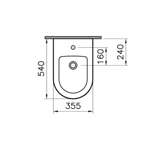 VITRA INTEGRA álló bidé, BTW – 540 x 355 x 400 mm – fehér