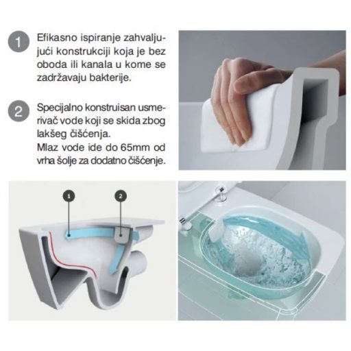 VITRA INTEGRA fali WC 50 cm, rimex