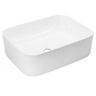   MINOTTI téglalap alakú pultra építhető mosdó, 515x390x150 mm, fehér (7041)