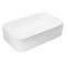 MINOTTI téglalap alakú pultra építhető mosdó, 610x390x150 mm, fehér (7042)