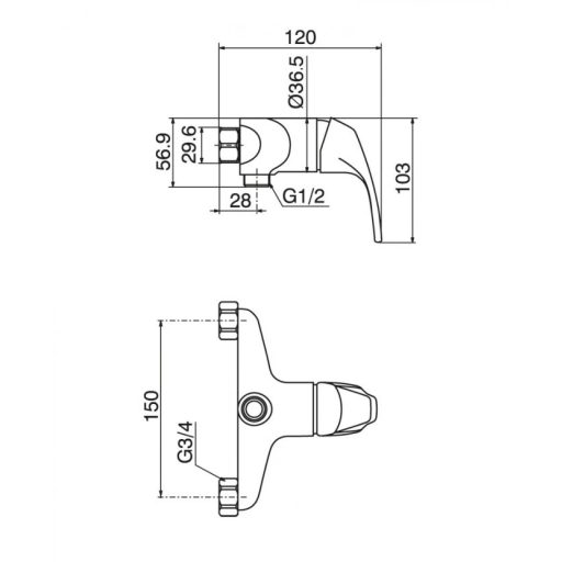 MINOTTI EVA Zuhany csaptelep