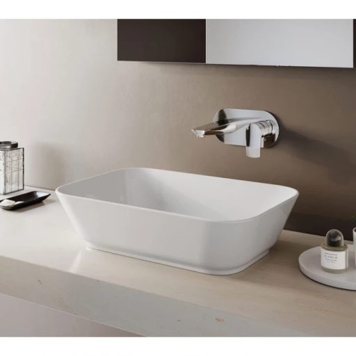 VITRA Geo pultra helyezhető mosdó 595x395x170 mm, fényes fehér