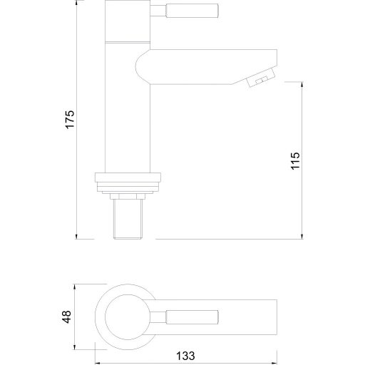 MINOTTI TUBO Egykaros hideg vizes csaptelep 