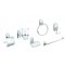 MINOTTI 80600 fürdőszobai kiegészítő készlet, 6 részes, króm
