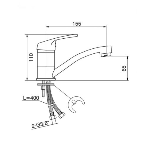 Minotti Veneto Rövid Konyhai Mosogató Csaptelep – Kompakt Megoldás Modern Stílusban (8114-S)