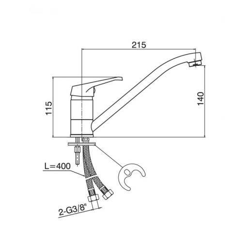 Minotti Veneto Egykaros Álló Konyhai Mosogató Csaptelep – Időtálló Design és Maximális Praktikum (8114)