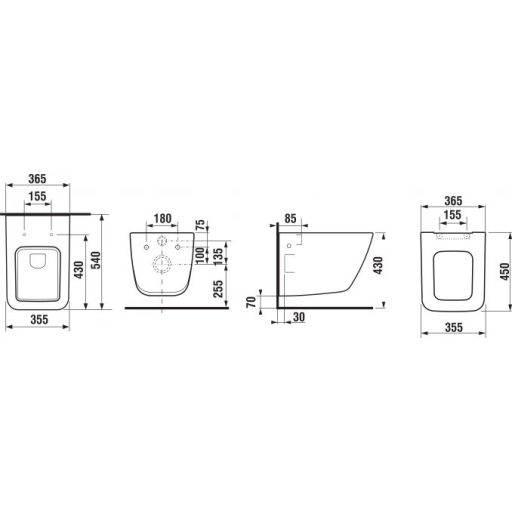 JIKA PURE fali WC csésze