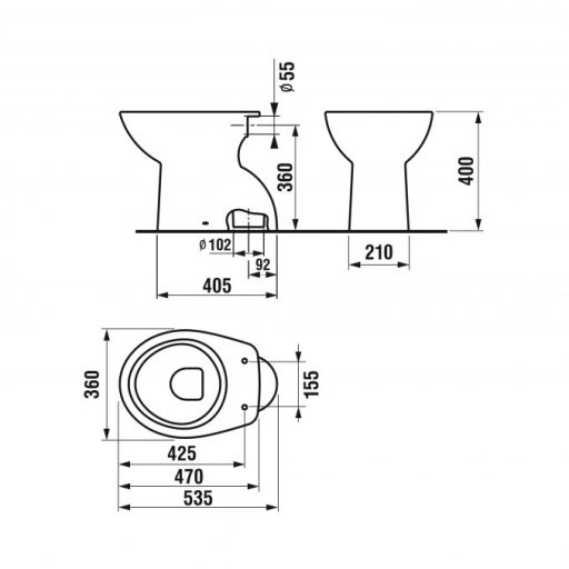 JIKA PRO WC csésze simplon kivitel