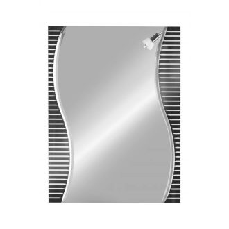   MINOTTI Hullámvonalas fürdőszobai tükör világítással – 60x80 cm