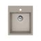 MILO ALPHA egymedencés gránit mosogató szifonnal, 435x515 mm, (Bézs)