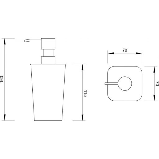 MINOTTI B-széria asztali szappanadagoló, fehér
