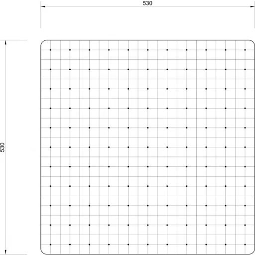 MINOTTI kádszőnyeg 53×53cm, PVC, fehér