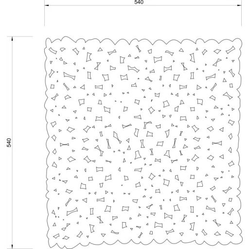 MINOTTI kádszőnyeg 54×54cm, PVC, átlátszó