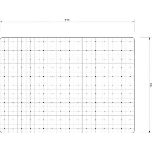 MINOTTI kádszőnyeg 71×40cm, PVC, bézs
