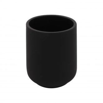 Minotti modern matt fekete fogkefetartó, pultra helyezhető