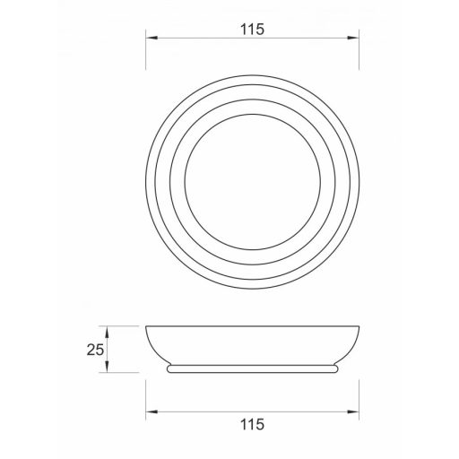 MINOTTI szappantartó, kerek, matt fekete