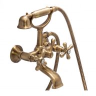   EMMEVI DECO kétszelepelt kádcsaptelep,zuhanyszettel antik réz