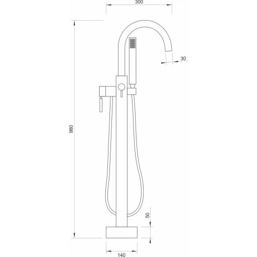 COPEN NORA szabadon álló kádcsaptelep