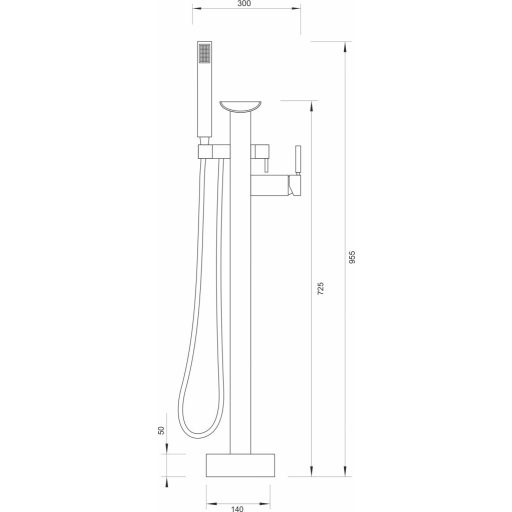 COPEN PERLA szabadon álló kádcsaptelep, fehér