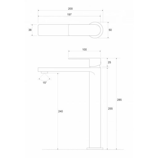 COPEN NOOK Magas mosdócsaptelep króm