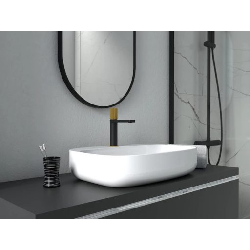 COPEN NOOK GRIP Mosdó csaptelep matt fekete / csiszolt arany