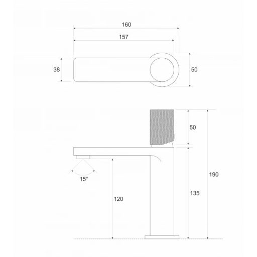 COPEN NOOK GRIP Mosdó csaptelep  matt fekete