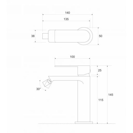 COPEN NOOK egykaros bidécsaptelep – 145 mm – króm