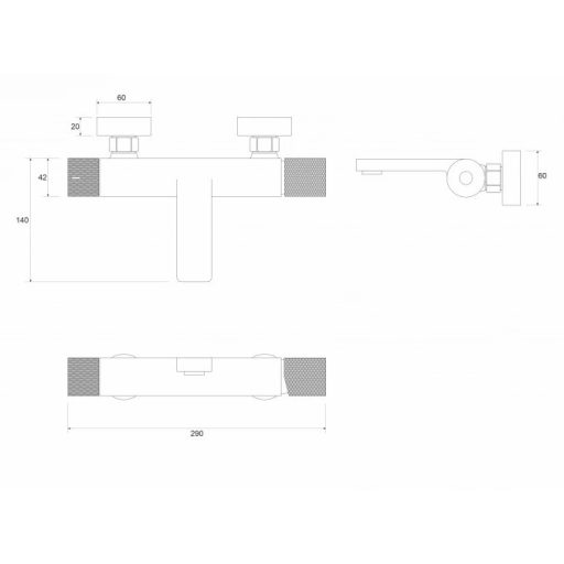 COPEN NOOK Kádcsaptelep matt fekete