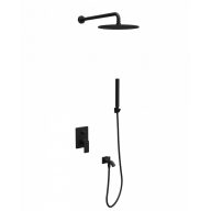   Beépített zuhanyrendszer 3, kerek, COPEN NOOK, matt fekete, Ø250 mm